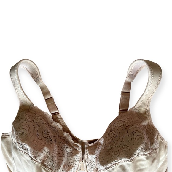 Glamorise bra beige with lace women’s size 44DD - Picture 5 of 12